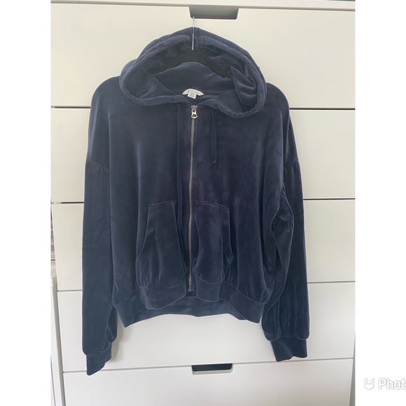 AE soft slouchy velour zip fleece - Picture 1 of 3